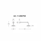 Muur modern design, Civetta door Aldo Bernardi online Viadurini