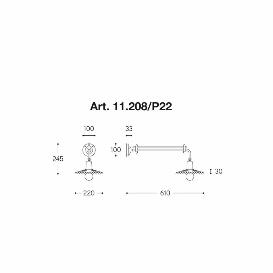 Muur modern design, Civetta door Aldo Bernardi online Viadurini