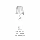 Design wandlamp met structuur in zwart metaal en organza Made in Italy - Boom Viadurini