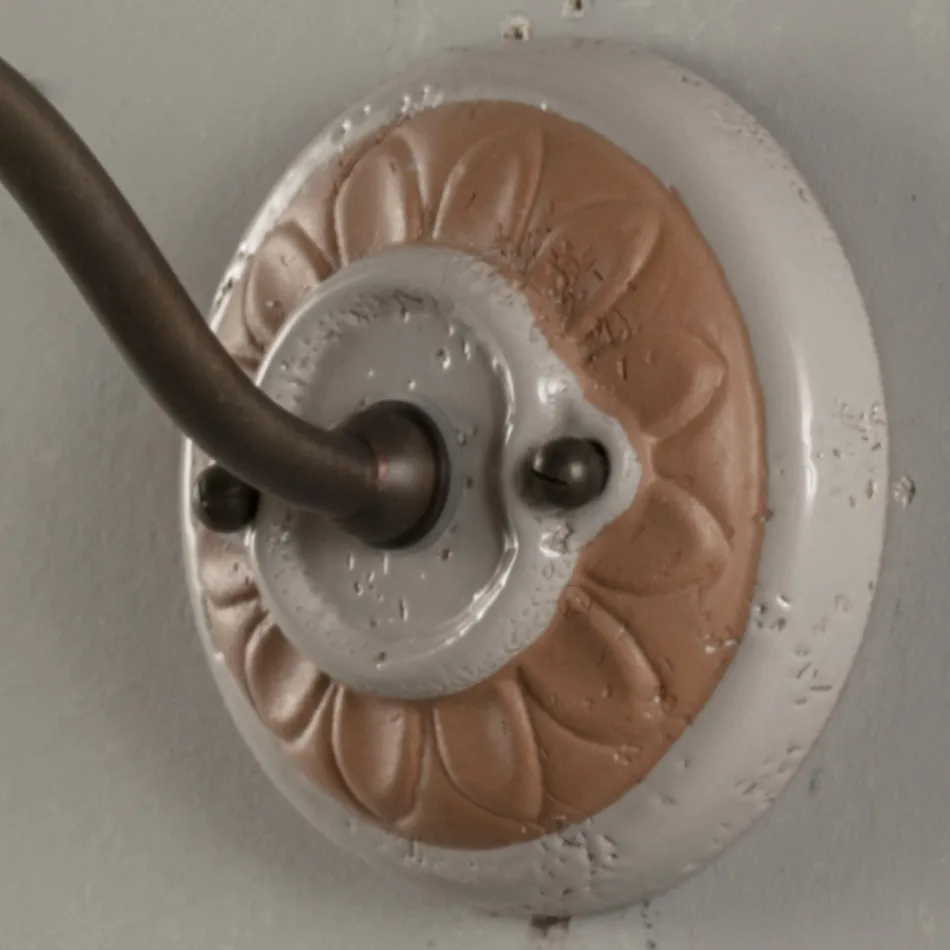 Buitenwandlamp in Galestro en metaal handgemaakt in Italië - Toscot Spoleto Viadurini