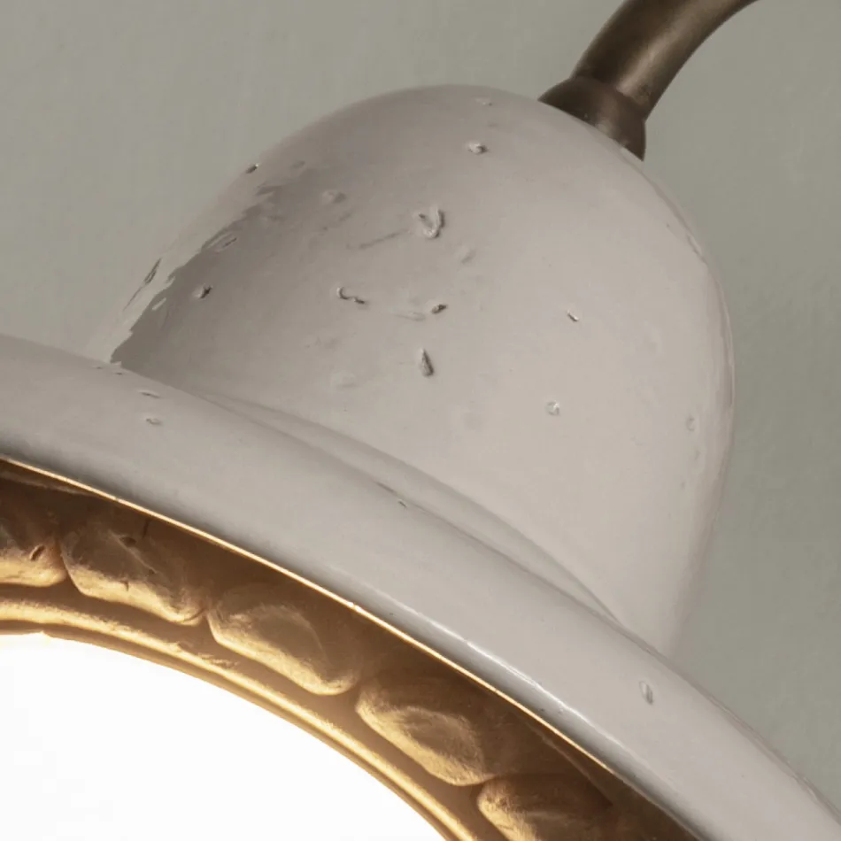 Buitenwandlamp in Galestro en metaal handgemaakt in Italië - Toscot Spoleto Viadurini