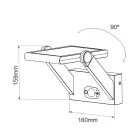 Wandlamp Led-spot op zonne-energie in wit of zwart aluminium met sensor - Hugo Viadurini