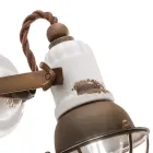 Applique Spotlight Industriële stijl, handgemaakt van ijzer en keramiek - Loft Viadurini