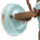 Applique Spotlight Industriële stijl, handgemaakt van ijzer en keramiek - Loft Viadurini