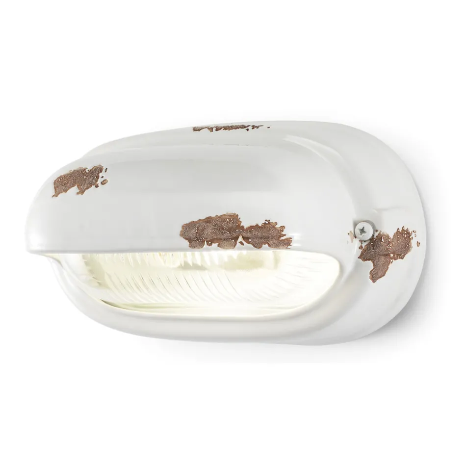 Handgemaakte keramische en industriële horizontale ijzeren applique - Vintage Viadurini