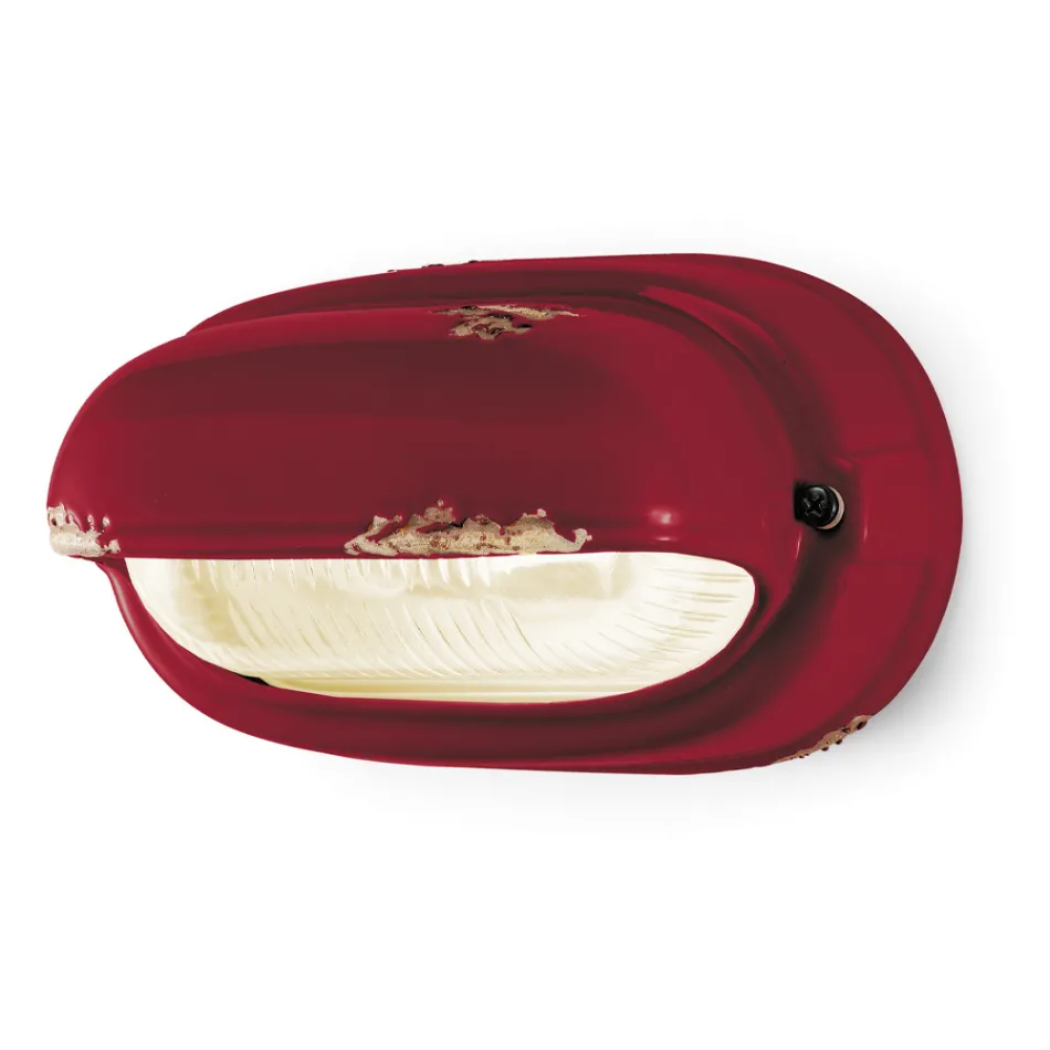 Handgemaakte keramische en industriële horizontale ijzeren applique - Vintage Viadurini