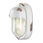 Wandlamp Handgemaakt Keramiek en Verticaal Industrieel Ijzer - Vintage Viadurini