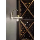 Geplooide glanzende keramische appliqué en handgeschilderde rand - Laquila Viadurini