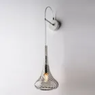 Gemaakt in Italië: ijzeren wandlamp met Pyrex-glas voor interieurdecoratie - Corinto Viadurini