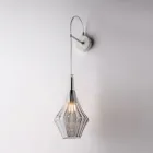 IJzeren wandlamp met Pyrex-glas, gemaakt in Italië, voor interieurdecoratie - Olimpo Viadurini