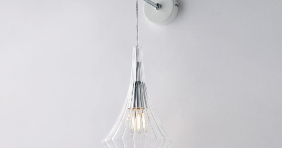 IJzeren wandlamp met Pyrex-glas 1 voor interieurdecoratie
