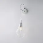 IJzeren wandlamp met Pyrex-glas, gemaakt in Italië, voor interieurdecoratie - Olimpo Viadurini