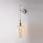 IJzeren wandlamp met Pyrex-glas, gemaakt in Italië, voor interieurdecoratie - Sparta Viadurini