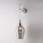 IJzeren wandlamp met Pyrex-glas, gemaakt in Italië, voor interieurdecoratie - Sparta Viadurini