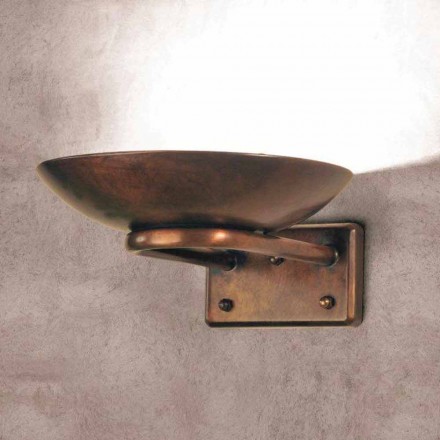 Applique in fusie van antieke koperen en glas Allegro Viadurini