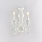 Houten en gelakt ijzeren wandlampen, gemaakt in Italië, voor interieurdecoratie - Toscane Viadurini