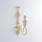 Houten en gelakt ijzeren wandlampen, gemaakt in Italië, voor interieurdecoratie - Toscane Viadurini