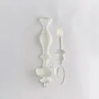 Houten en gelakt ijzeren wandlampen, gemaakt in Italië, voor interieurdecoratie - Toscane Viadurini