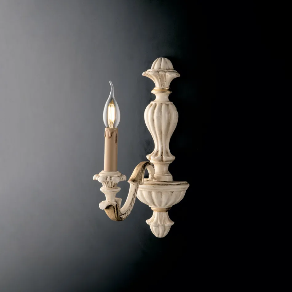 Houten wandlampen, gemaakt in Italië, voor interieurdecoratie - Milaan Viadurini