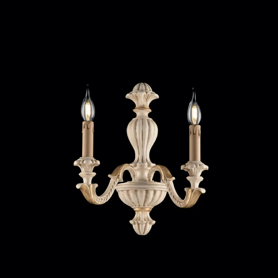 Houten wandlampen, gemaakt in Italië, voor interieurdecoratie - Milaan Viadurini