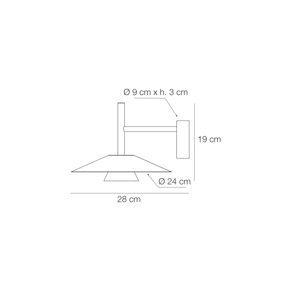 Metalen wandlampen in verschillende afwerkingen, gemaakt in Italië - Mira Viadurini