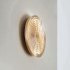 Wandlamp van geverfd metaal en glas versierd met concentrische lijnen - Hackberry Viadurini