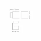 Wandlamp in messing en gips Made in Italy - Cubetto Aldo Bernardi Viadurini