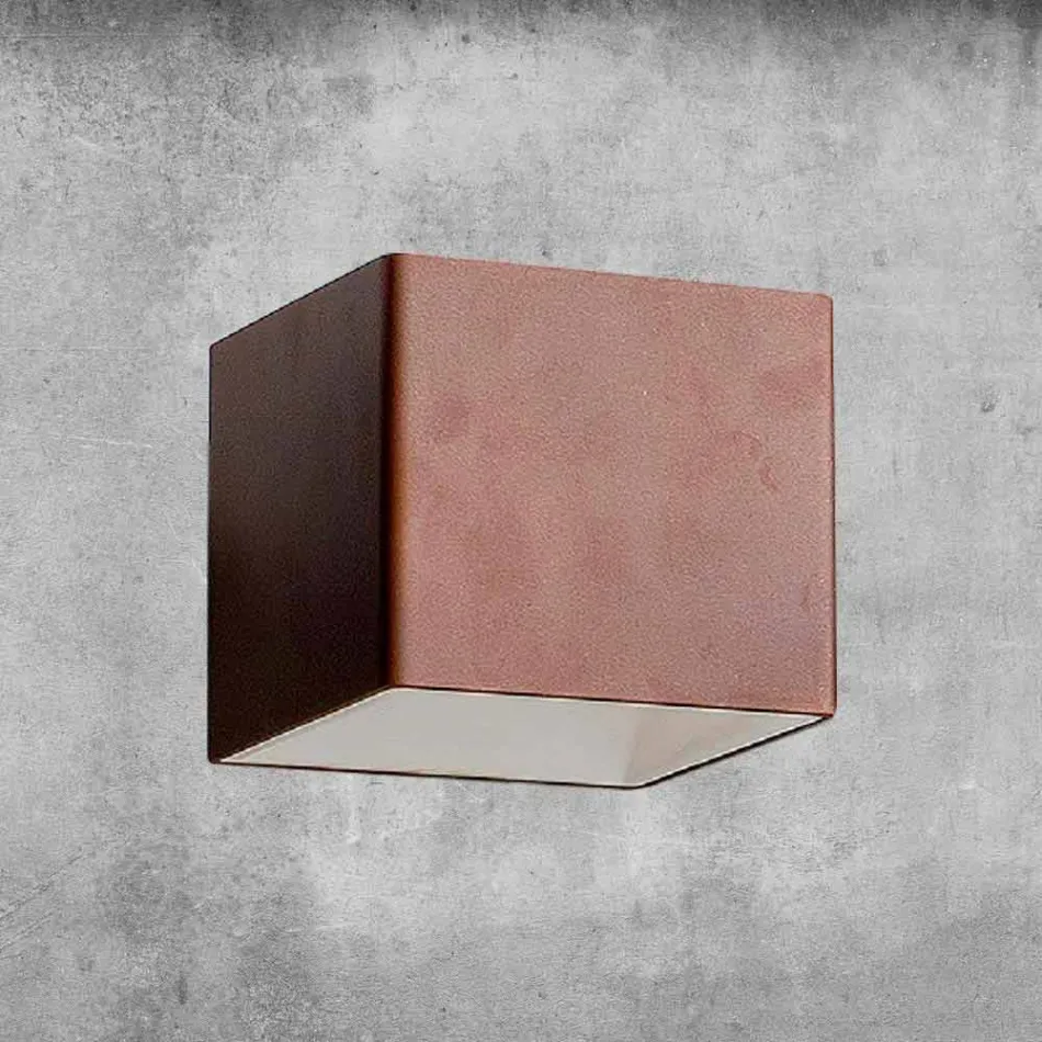 Wandlamp in messing en gips Made in Italy - Cubetto Aldo Bernardi Viadurini