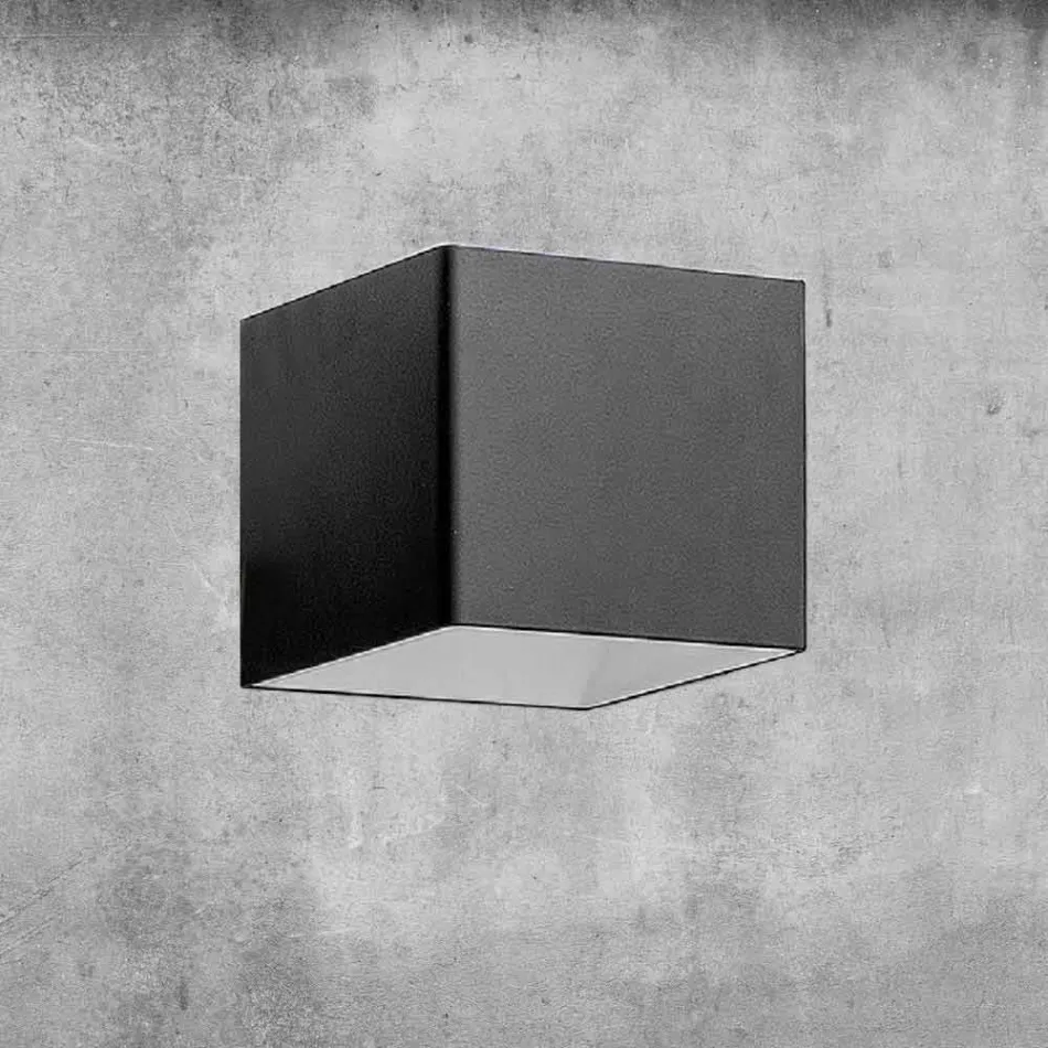 Wandlamp in messing en gips Made in Italy - Cubetto Aldo Bernardi Viadurini