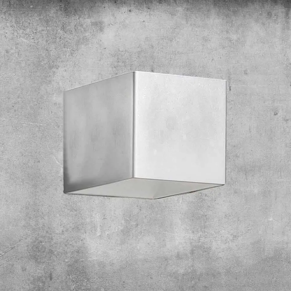 Wandlamp in messing en gips Made in Italy - Cubetto Aldo Bernardi Viadurini