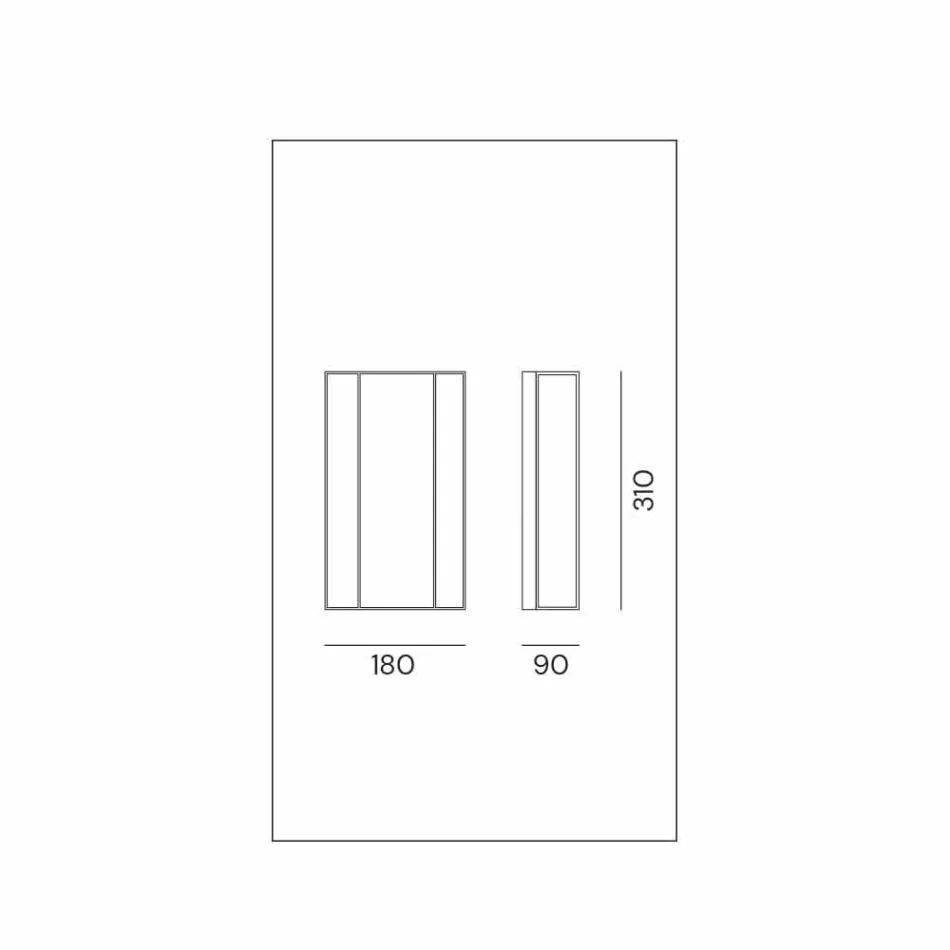 Wandlamp in messing en glas met 2 lampen handgemaakt ontwerp - gebonden door Il Fanale Viadurini