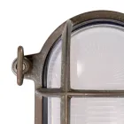 Vintage messing wandlamp met opaal/helder glas - Zeemeermin Viadurini