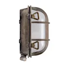 Vintage messing wandlamp met opaal/helder glas - Zeemeermin Viadurini