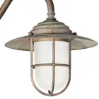 Vintage messing buitenwandlamp, opaalglas IP44 - Elfico Viadurini