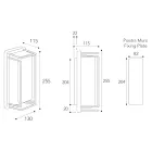 Vintage messing wandlamp, volledig gemaakt in Italië - Kristal Viadurini