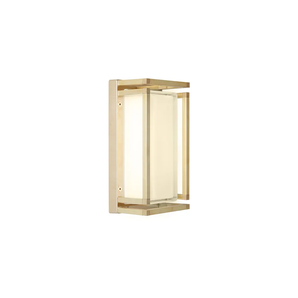 Vintage messing wandlamp, volledig gemaakt in Italië - Kristal Viadurini