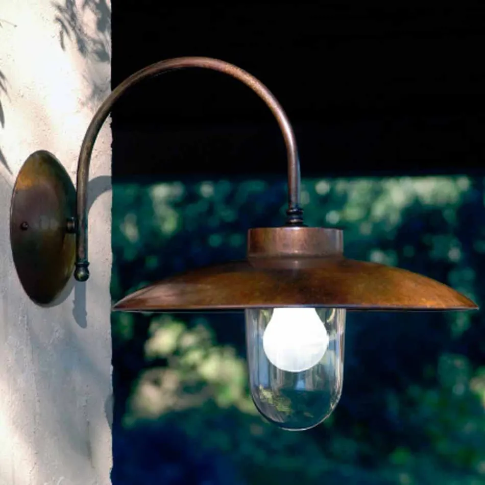 Applique La Traviata koper, glas en antieke koperen Viadurini