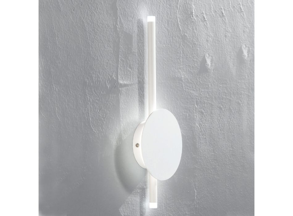 Moderne design LED-wandlamp in wit, zwart of goudkleurig metaal - Hand Viadurini