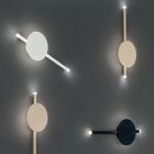 Moderne design LED-wandlamp in wit, zwart of goudkleurig metaal - Hand Viadurini