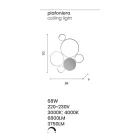 Moderne LED-wandlamp in gelakt metaal met gouden of zilveren afwerking - Punto Viadurini