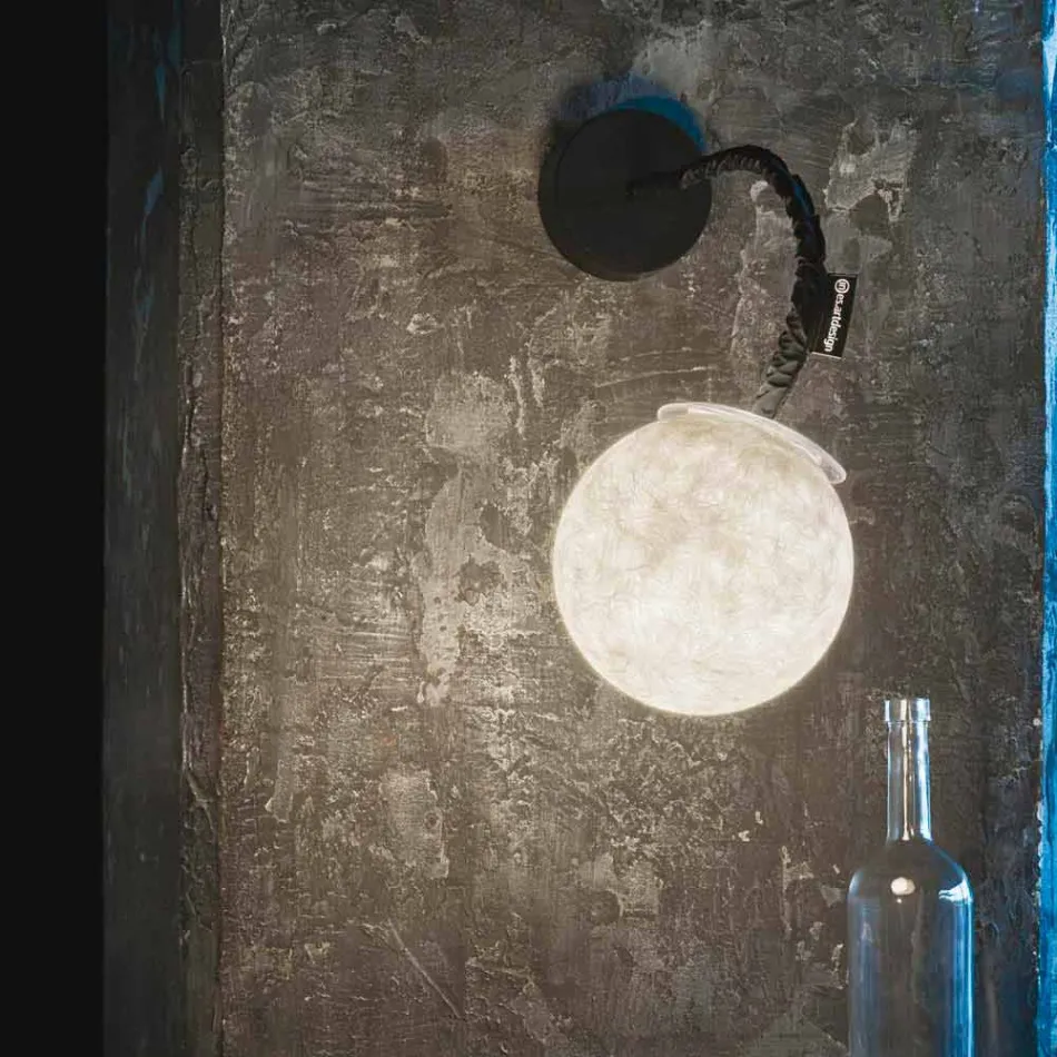 Hedendaagse wandlamp In-es.artdesign Micro Luna Applique in nebulite Viadurini