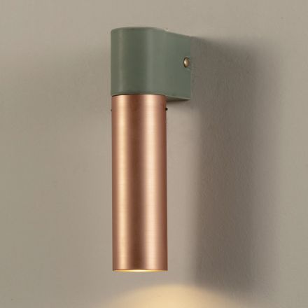 Moderne wandlamp van keramiek en geborsteld koper Made in Italy - Toscot Match Viadurini