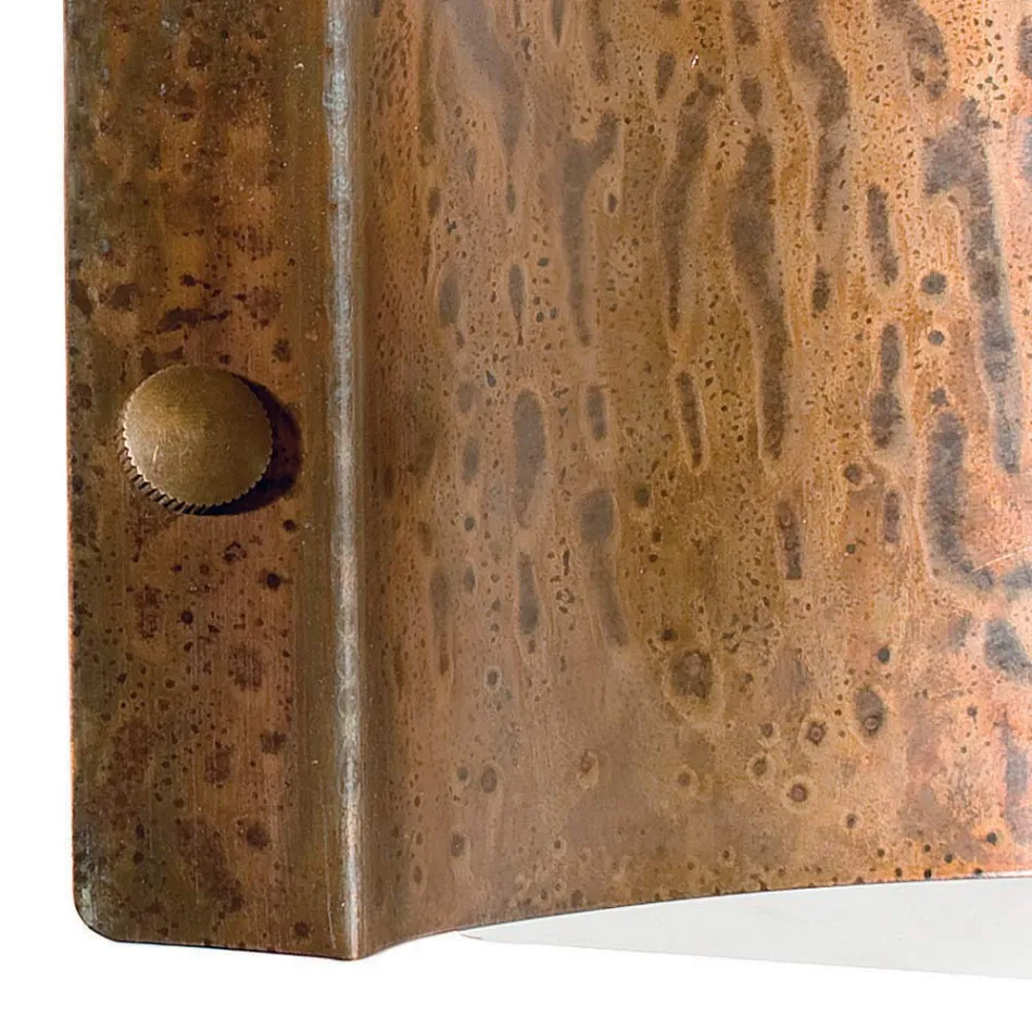 Crescent-Moon wandlamp in koper en LED Made in Italy - voorbeeld Viadurini