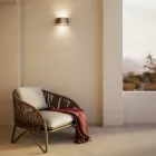 Crescent-Moon wandlamp in koper en LED Made in Italy - voorbeeld Viadurini
