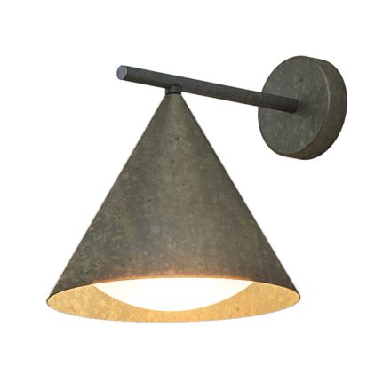Buitenwandlamp in messing en glas Made in Italy - Rain Viadurini