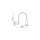 Inteno wandlamp in verschillende afwerkingen Made in Italy - Lady Viadurini