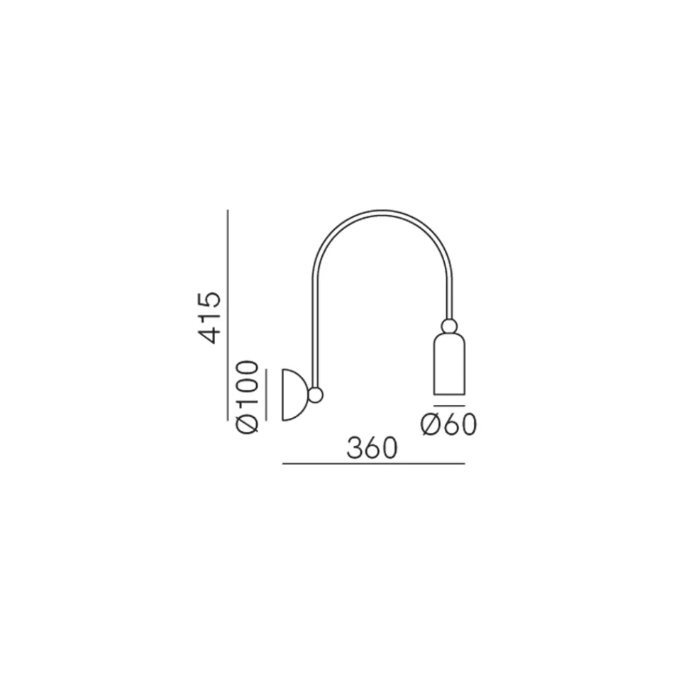 Inteno wandlamp in verschillende afwerkingen Made in Italy - Lady Viadurini