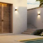 Vierkante wandlamp in koper en LED Made in Italy - voorbeeld Viadurini