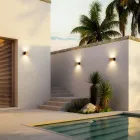 Rechthoekige wandlamp in koper en LED Made in Italy - voorbeeld Viadurini