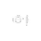 Ronde koperen wandkandelaar met optioneel detail - Boot Viadurini